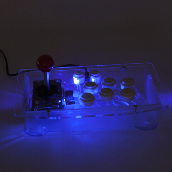 Arcade džojists — caurspīdīgs rokers (USB saskarne; saderīgs ar PC, Android ierīcēm un TV; akrila materiāls; bez vibrācijas)