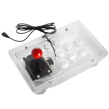 Arcade džojists — caurspīdīgs rokers (USB saskarne; saderīgs ar PC, Android ierīcēm un TV; akrila materiāls; bez vibrācijas)