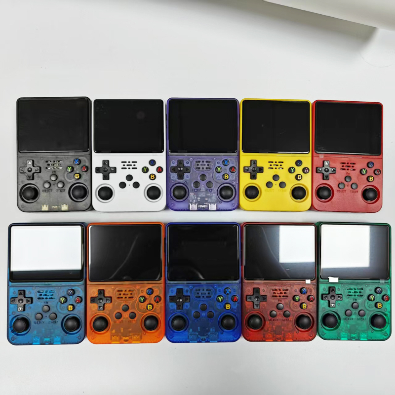 Džojstika rokas spēļu konsole ar 1 GB atmiņu, 64 bitu OS, USB-C interfeisu, 3,5 mm audio ligzdu, akcijas spēles, nostalģisks stils