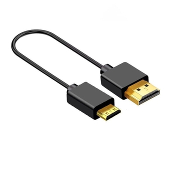 LZR cablu mini HDMI la HDMI 2.0, cablu adaptor ultra-subțire pentru dispozitive digitale, video 4K, conductoare din cupru, conectori placați cu aur