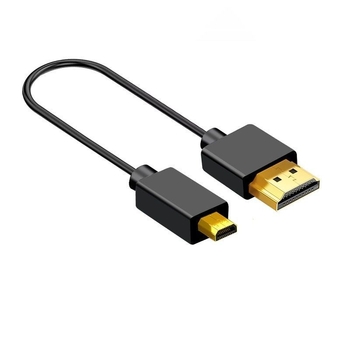 LZR cablu mini HDMI la HDMI 2.0, cablu adaptor ultra-subțire pentru dispozitive digitale, video 4K, conductoare din cupru, conectori placați cu aur