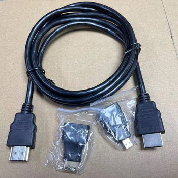 HDMI 3-u-1 kabel, Mini/Mikro HDMI na HDMI, duljina 1,5 m, bakarno-obloženi čelični vodovi, za PC