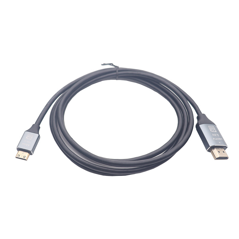 Mini HDMI na HDMI kábel 4K | Pozlátený meďový vodič, dĺžka 1,5–5 m, adaptér-kábel, Mini HDMI konektor, pre PC/tablet/kameru/projektor