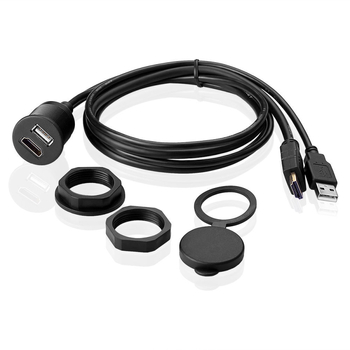 Vodootporan USB 2.0 HDMI kabel za automobile, motocikle i instrument ploču, muško–ženski konektor, duljina 1 ili 2 m