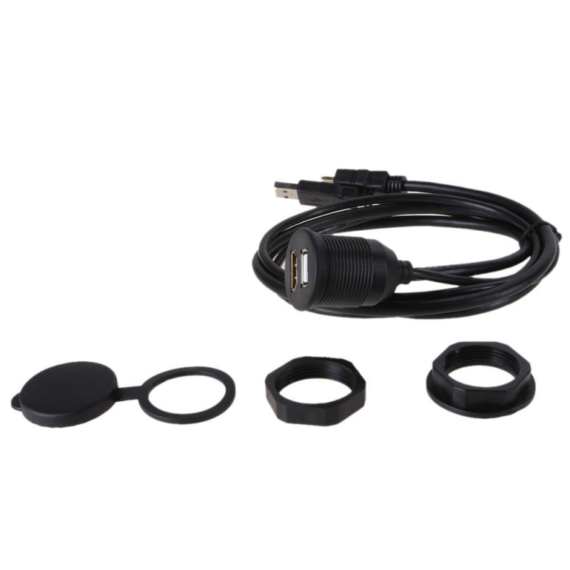 Vodootporan USB 2.0 HDMI kabel za automobile, motocikle i instrument ploču, muško–ženski konektor, duljina 1 ili 2 m