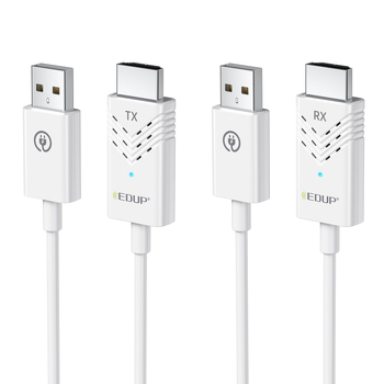 Edups EH-9906A Extender HDMI wireless, 1080P, Plug-and-Play, Interfață HDMI, cablu din cupru, Carcasă ABS