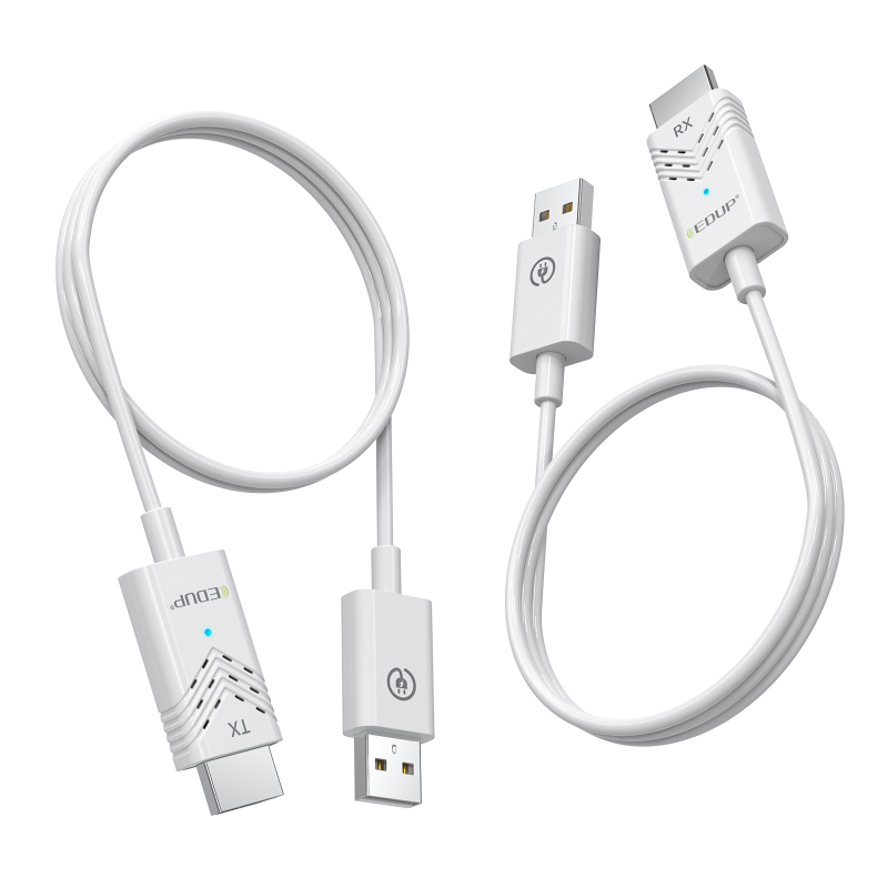 Edups EH-9906A Extender HDMI wireless, 1080P, Plug-and-Play, Interfață HDMI, cablu din cupru, Carcasă ABS