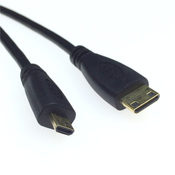 HDMI kabel Micro HDMI (Tip D) na Mini HDMI (Tip C), konverzijski kabel, duljina 1 m, za televizor