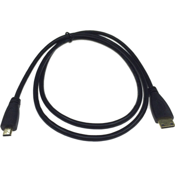 HDMI kabel Micro HDMI (Tip D) na Mini HDMI (Tip C), konverzijski kabel, duljina 1 m, za televizor
