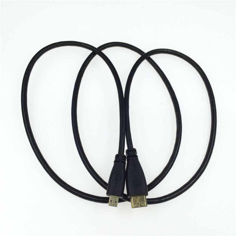 HDMI kabel Micro HDMI (Tip D) na Mini HDMI (Tip C), konverzijski kabel, duljina 1 m, za televizor