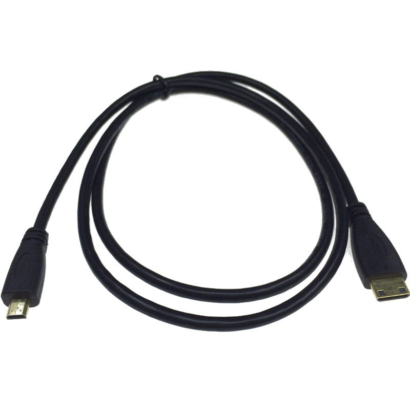 HDMI kabel Micro HDMI (Tip D) na Mini HDMI (Tip C), konverzijski kabel, duljina 1 m, za televizor