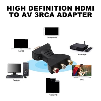 HDMI către AV cu 3RCA Lotus Head pentru Set-top Box