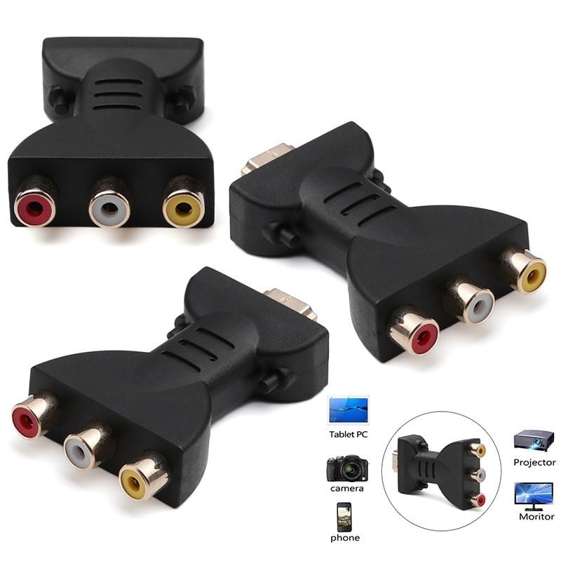 HDMI către AV cu 3RCA Lotus Head pentru Set-top Box