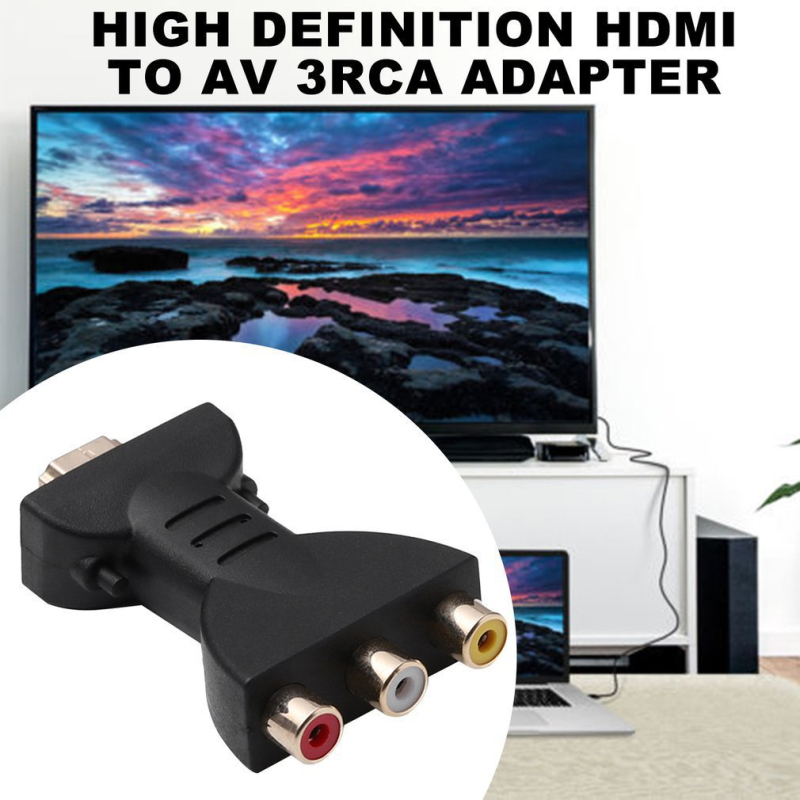 HDMI către AV cu 3RCA Lotus Head pentru Set-top Box