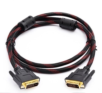 DVI-D до DVI-D кабел, позлатени конектори, DVI интерфейс, компютърен сигнален кабел