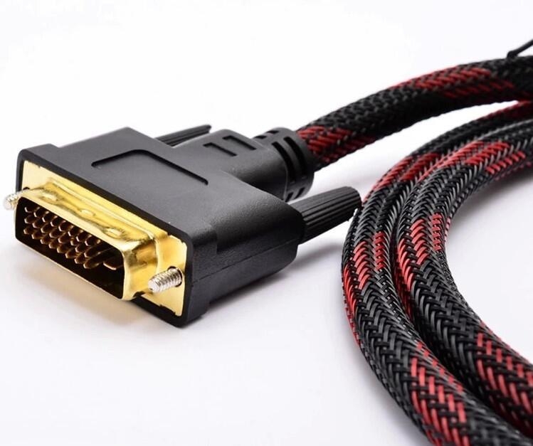 DVI-D до DVI-D кабел, позлатени конектори, DVI интерфейс, компютърен сигнален кабел