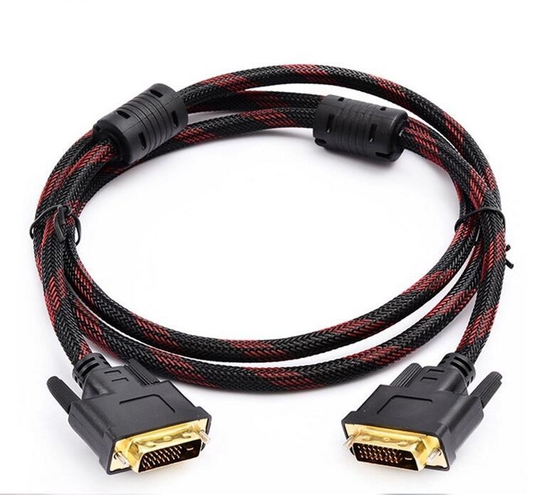 DVI-D до DVI-D кабел, позлатени конектори, DVI интерфейс, компютърен сигнален кабел