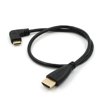 Cloud Outreach Mini HDMI–HDMI kabel, 90° kut, duljina 1 m, zlatni kontakti, HDMI 1.4, bakar bez oksidacije