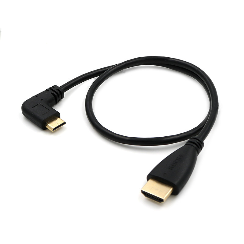 Cloud Outreach Mini HDMI–HDMI kabel, 90° kut, duljina 1 m, zlatni kontakti, HDMI 1.4, bakar bez oksidacije