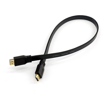 HDMI lapos kábel, 24K aranyozott Type-A csatlakozók, rézbevonatú acélmag, HDMI 1.4