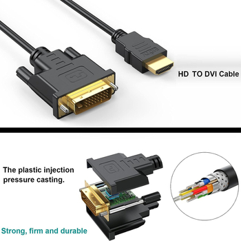 HDMI na DVI-D kabel, 24+1 pin, 1080P, HDMI muški na DVI-D muški