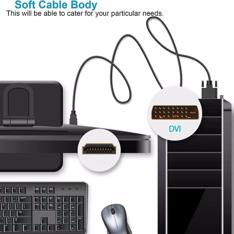 HDMI na DVI-D kabel, 24+1 pin, 1080P, HDMI muški na DVI-D muški