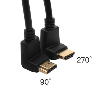 HDMI kabel s 270° zavojem, HDMI 1.4, bakreni vodič, podrška 3D/1080P, zlatni kontakti