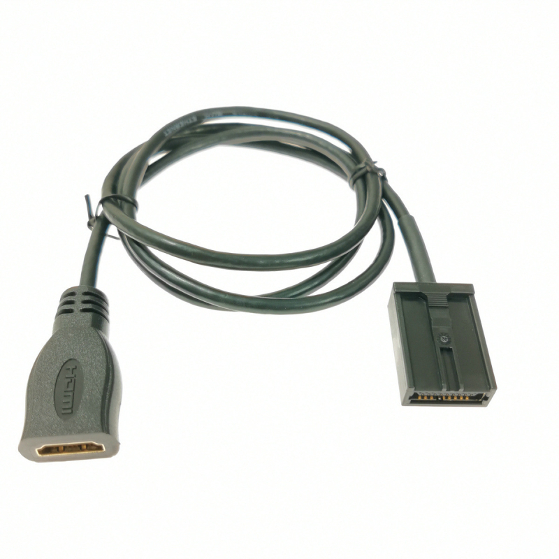 Autós HDMI-kábel: HDMI E-Type-tól HDMI-ig, réz vezetők, aranyozott érintkezők, beépített csatlakozás