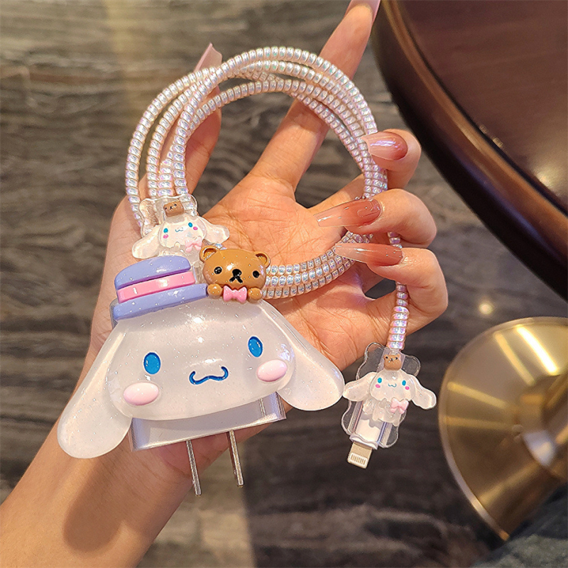 Zaštitno kućište za navijanje kabla Apple punjača – cartoon stil, TPU materijal