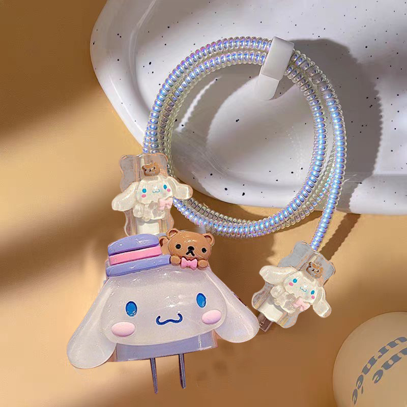 Zaštitno kućište za navijanje kabla Apple punjača – cartoon stil, TPU materijal