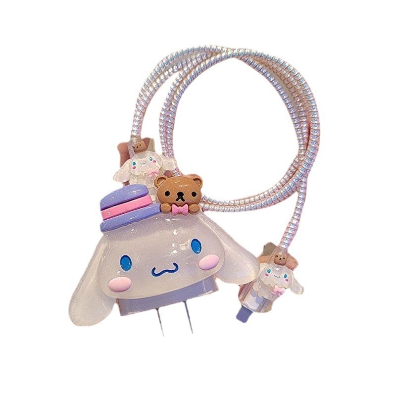 Zaštitno kućište za navijanje kabla Apple punjača – cartoon stil, TPU materijal