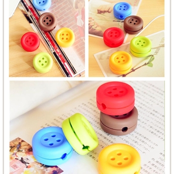 Rulător de cabluri pentru căști, PVC flexibil, stil desen animat, pentru cabluri de căști și date, design rafinat și drăguț