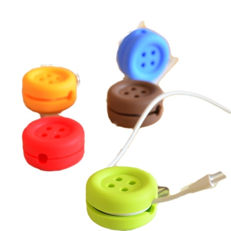 Rulător de cabluri pentru căști, PVC flexibil, stil desen animat, pentru cabluri de căști și date, design rafinat și drăguț