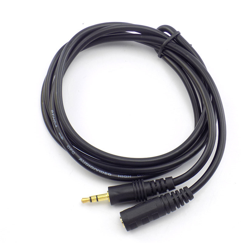 Audio produžni kabel 3,5 mm, muški–ženski, za digitalne uređaje, s pozlaćenim bakrenim jezgrom (OEM)