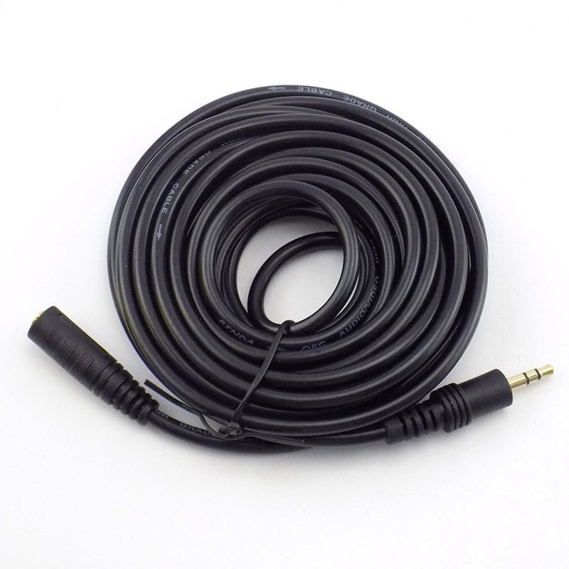 Audio produžni kabel 3,5 mm, muški–ženski, za digitalne uređaje, s pozlaćenim bakrenim jezgrom (OEM)