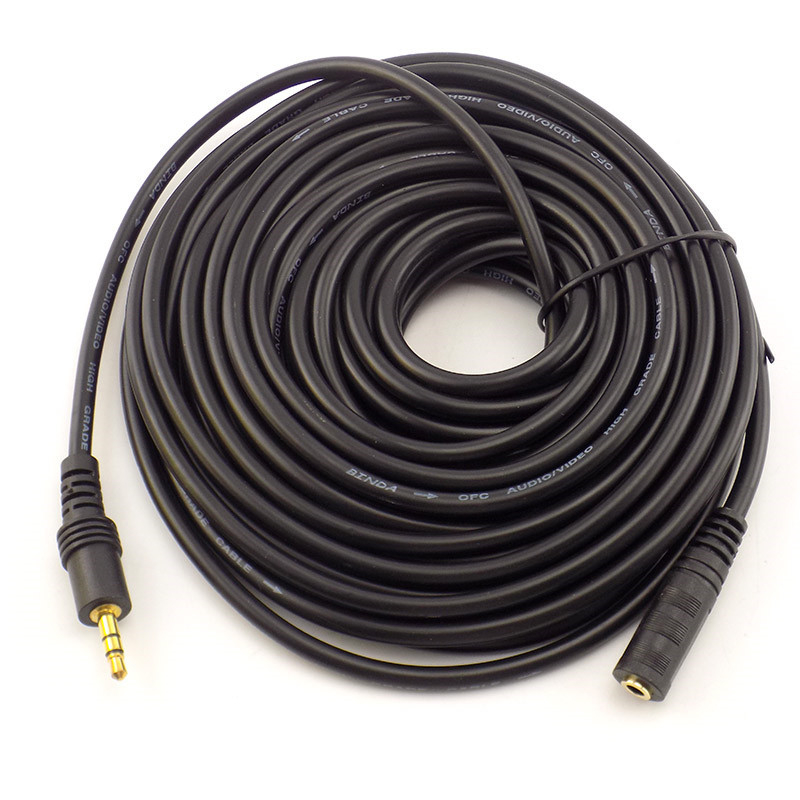 Audio produžni kabel 3,5 mm, muški–ženski, za digitalne uređaje, s pozlaćenim bakrenim jezgrom (OEM)