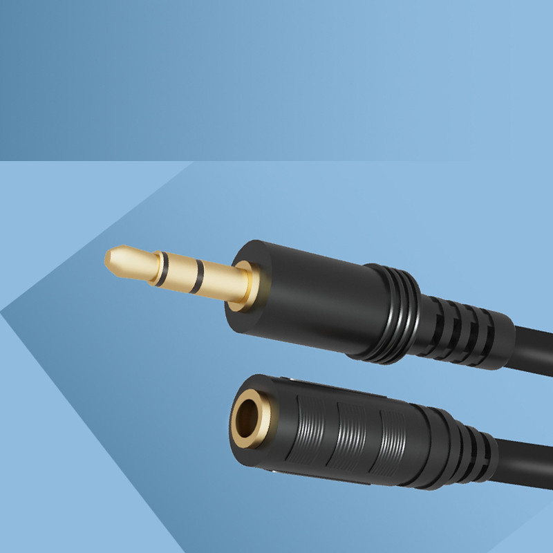 Audio produžni kabel 3,5 mm, muški–ženski, za digitalne uređaje, s pozlaćenim bakrenim jezgrom (OEM)