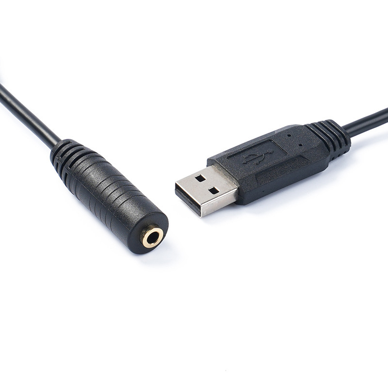 USB na 3,5 mm, 4-polozni zlatni adapter kabel za audio uređaje s bakrenim vodom i cinkovim jezgrom