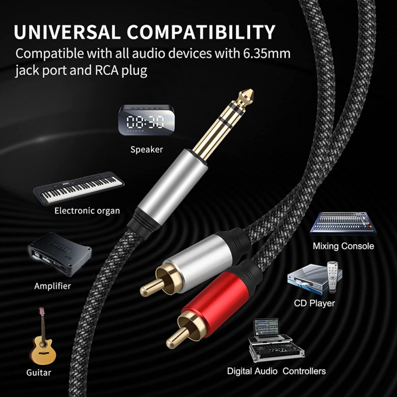 Youkexin audio kabel – zlatno premazan, jezgro od tiniranog bakra, bakar bez kisika, za digitalne uređaje