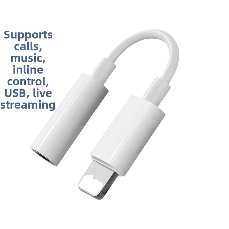 Apple Lightning audio adaptér kábel — Core material: silver-plated copper wire; Wire material: oxygen-free copper; Craft: silver plating; Processing mode: OEM; Brand: Xinxianglian