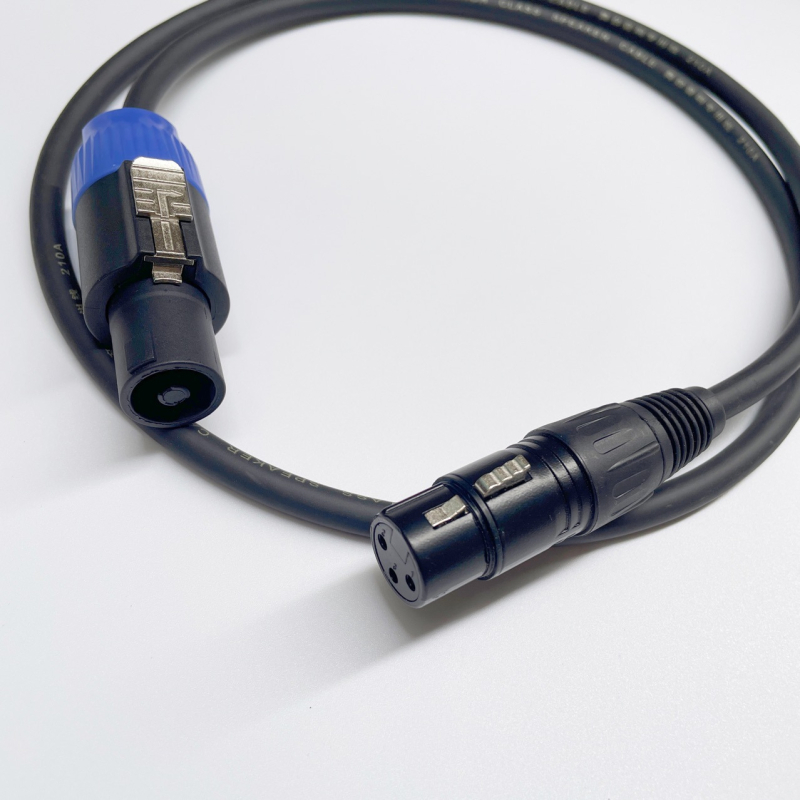 Καλώδιο επέκτασης ήχου Speakon προς XLR, καθαρός χαλκός πυρήνας, διάμετρος αγωγού 7 mm, μοντέλο 123, ψηφιακός ήχος/βίντεο