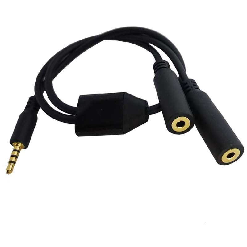 Microfon prošireni kabel Y-tip, 4-polojni TRRS, 2,5 mm, 1 na 2 splitter, bakreno jezgro