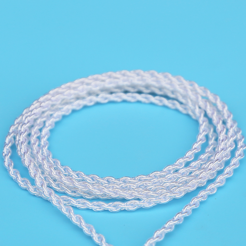 Striebroplátovaný meďový vodič pre DIY slúchadlá a Hi‑Fi vylepšenie, 4 vlákna, 100 jadier