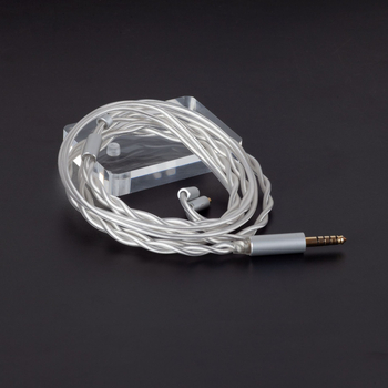 2–žilový koaxiálny kábel pre slúchadlá MMCX, model A10, strieborné potiahnuté meďové vodiče, proces: strieborné potiahnutie, IS9001 certifikát, vyvážený výstup 4.4mm/2.5mm