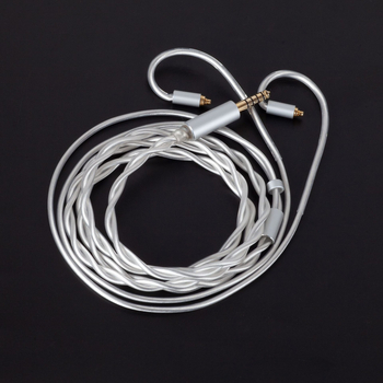 2–žilový koaxiálny kábel pre slúchadlá MMCX, model A10, strieborné potiahnuté meďové vodiče, proces: strieborné potiahnutie, IS9001 certifikát, vyvážený výstup 4.4mm/2.5mm