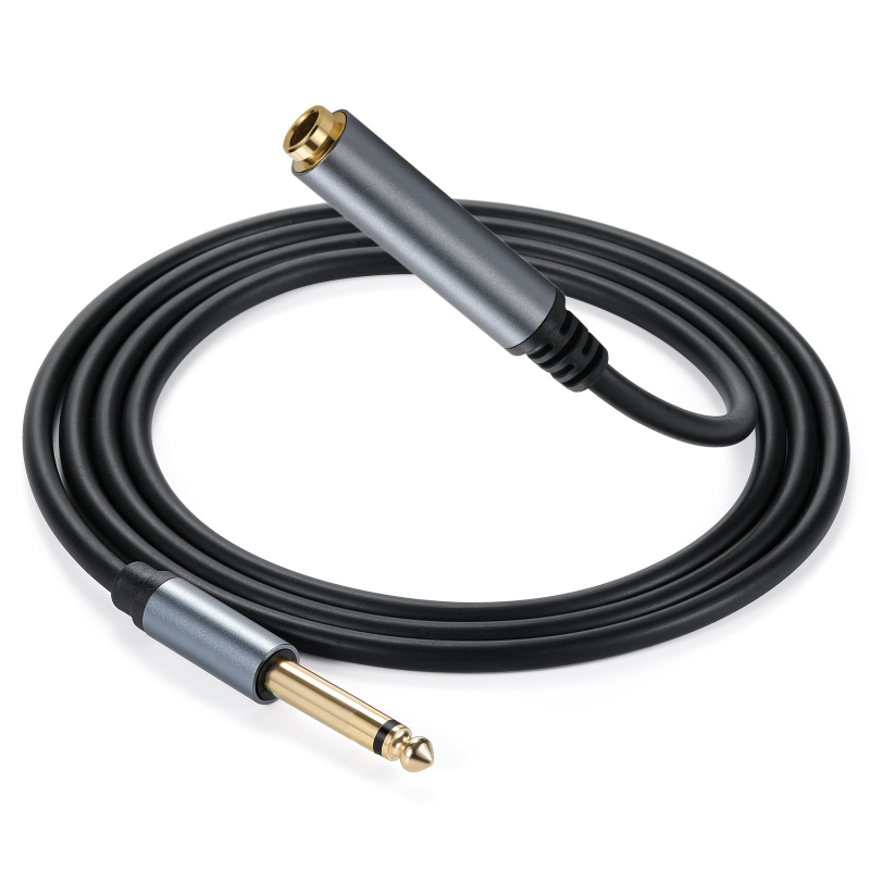 1/4 in. (6,35 mm) mono kabel za produženje tona za gitaru, s muško-ženskim konektorima, za instrument i studijski mikrofon
