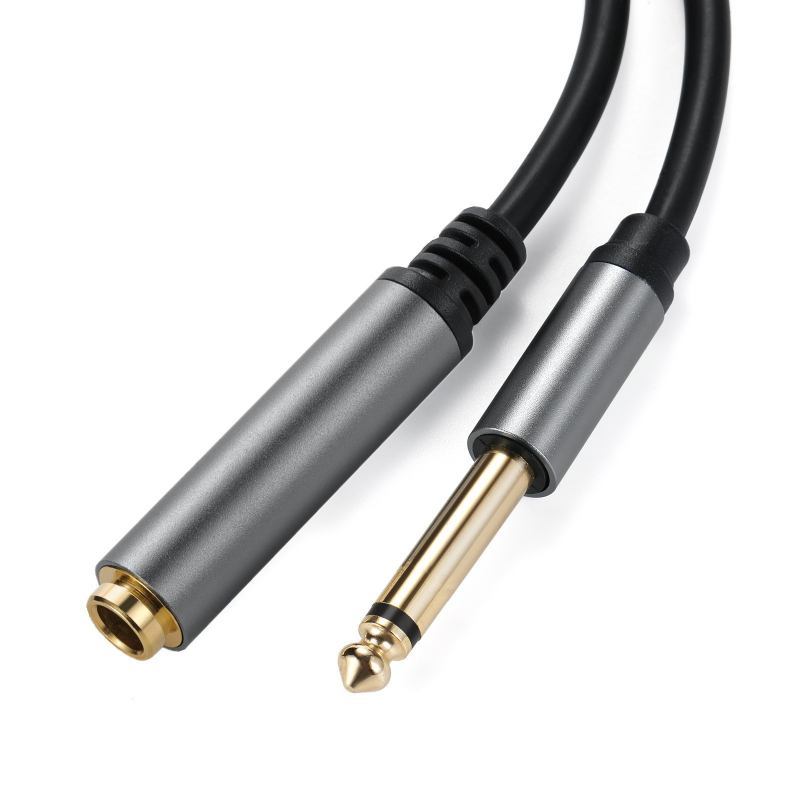 1/4 in. (6,35 mm) mono kabel za produženje tona za gitaru, s muško-ženskim konektorima, za instrument i studijski mikrofon