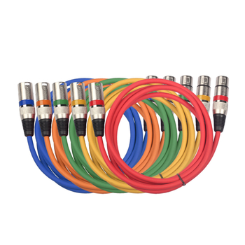 XLR balansirani audio kabel, muški–ženski priključak, bojom kodiran, 3-žilni, za mikrofon i mikser