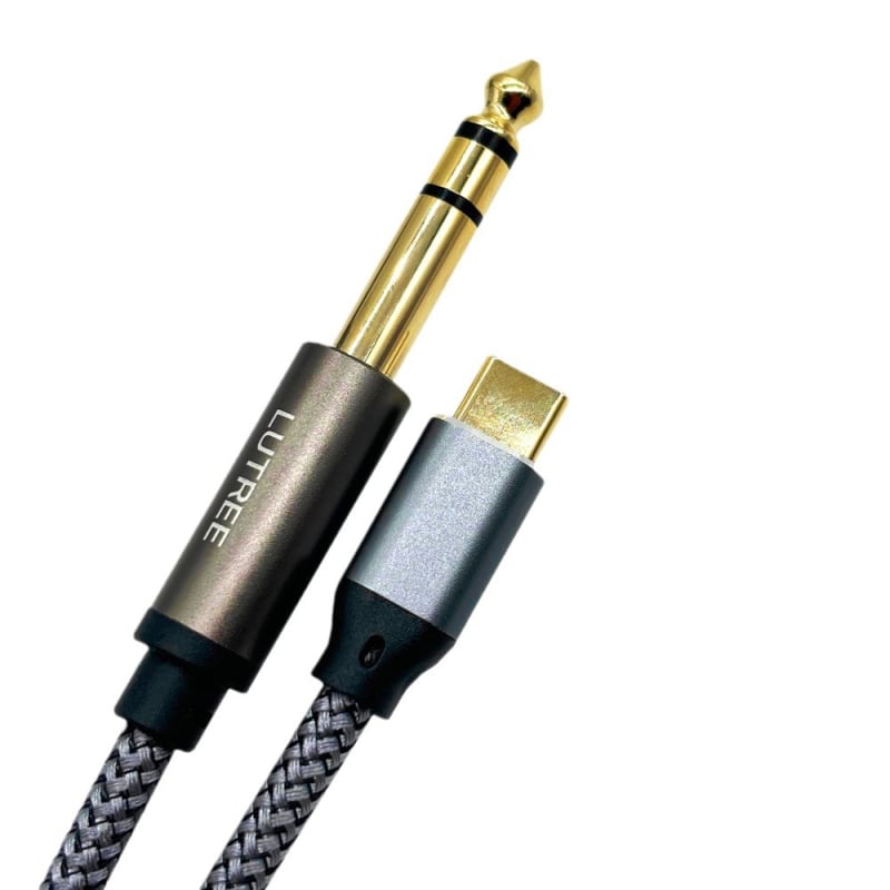Cablu audio Type-C la 6,5 mm, TRS cu 3 conductori pentru chitară și amplificator, placat cu aur