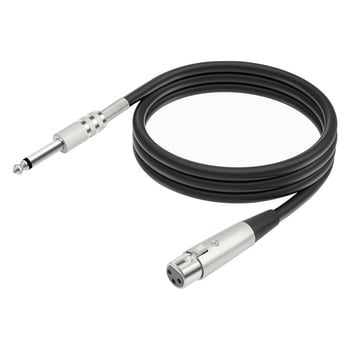 Cablu microfon, 6,35 mm la XLR-F, mono, conductori din cupru, înveliș PVC, grosime izolație 2 mm, model BK3045K1